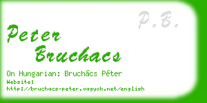 peter bruchacs business card