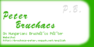 peter bruchacs business card